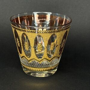 Culver Regency Rocks Glass 22K Gold  Glass Design Very Nice Vintage